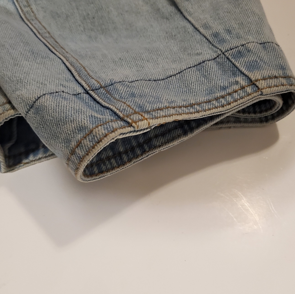 🔥SALE🔥R☆Rodeo Light Blue Wash Denim Skirt w/Side Buttons - Picture 7 of 8